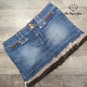 Lala Juniors Denim Mini Skirt Size 7
